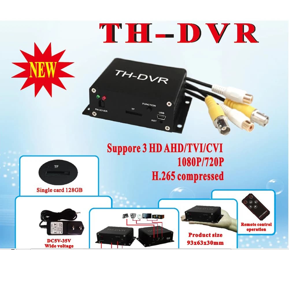 TH-DVR AHD TVI CVI 1080P/720P 128GB di Stoccaggio Di Grandi Dimensioni di TF / SD Card Mini DVR H.264 HDMI USB CCTV Della Macchina Fotografica Video Recorder HC-DVR