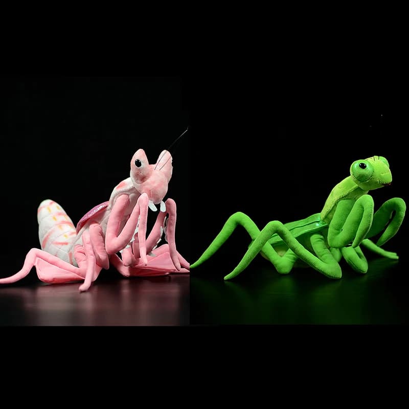 Simpatico peluche realistico con mantis orchidea rosa – Morbido animale da collezione per bambini e adulti, regalo educativo