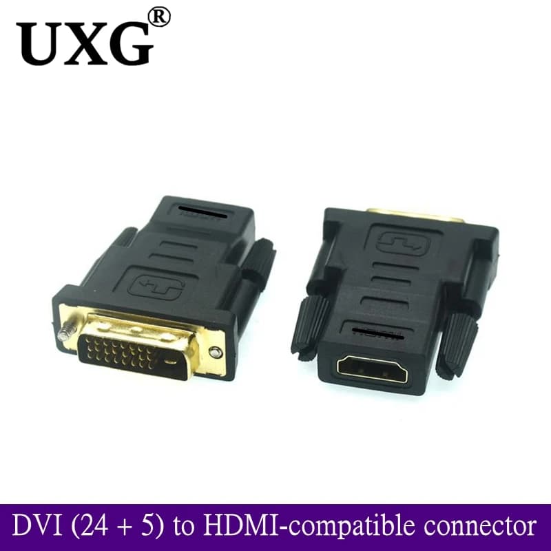 1 pz DVI a HDMI compatibile adattatore bidirezionale DVI D 24 + 5 connettore cavo maschio convertitore compatibile HDMI proiettore HDTV