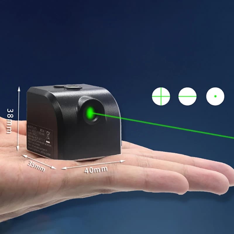 Mini misuratore di livello Laser ricaricabile USB, localizzatore a infrarossi a linea incrociata Laser piccola, materiale PC proiettore a luce verde