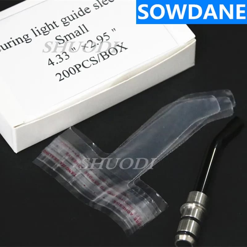 200PCS Dentale Whitening Of The Tooths Polymerization Guide of Light Sleeves Use And Drop Cover Sheath (without lamp in image)