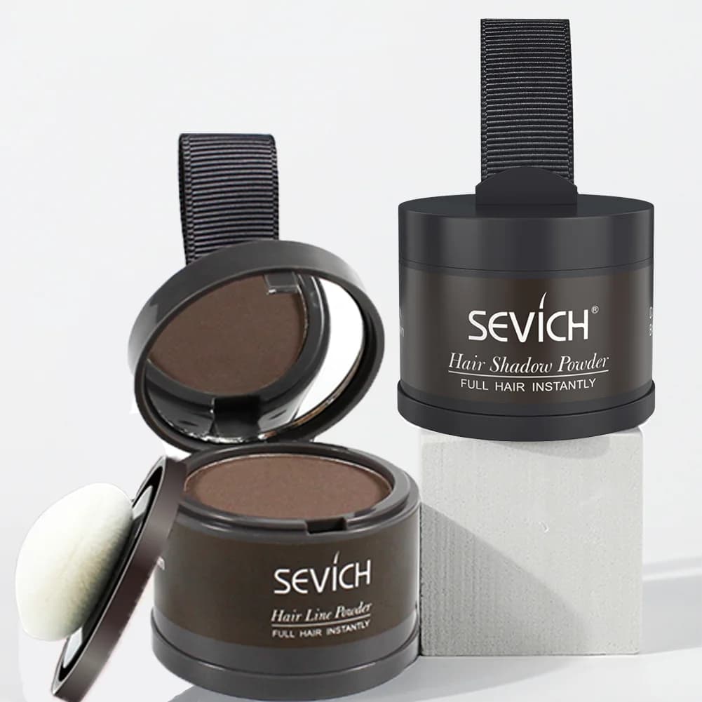 Sevich Hair Line Powder 4g Black Root Cover Up Natural Raincoat Waterproof Hair Attachment Shade Powder Hair Corrector Cover 13 colors