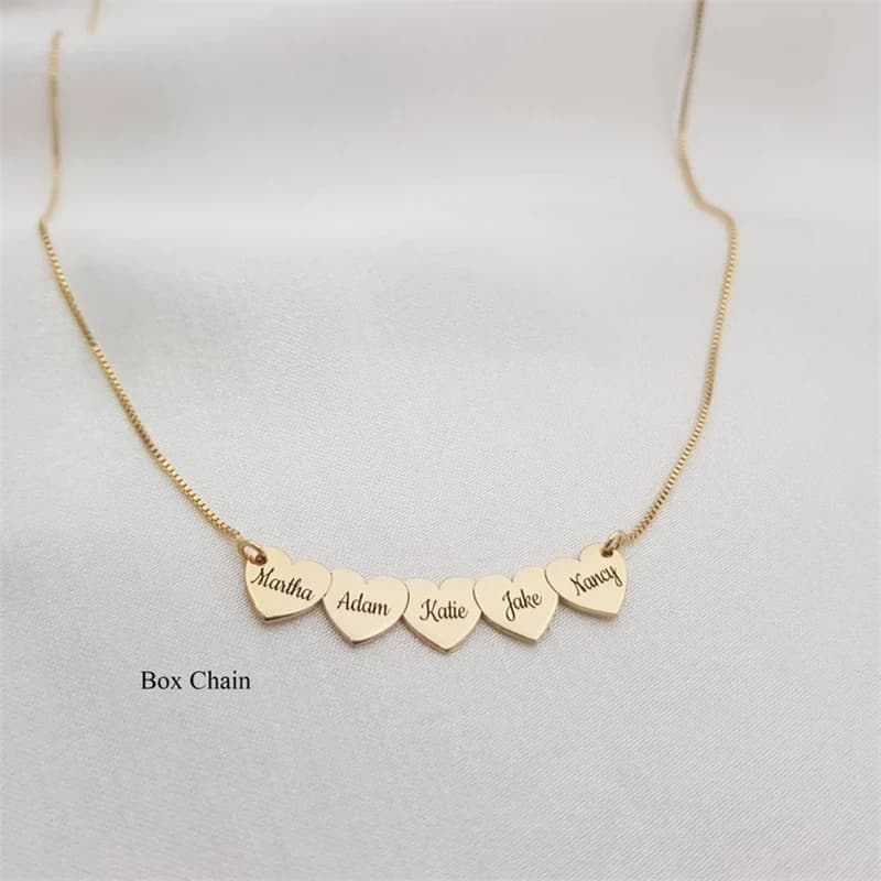 Vie laterali personalizzate Collana con ciondolo a forma di cuore delicato Personalità con nome inciso Gioielli per donna Ragazza Regalo in acciaio inossidabile