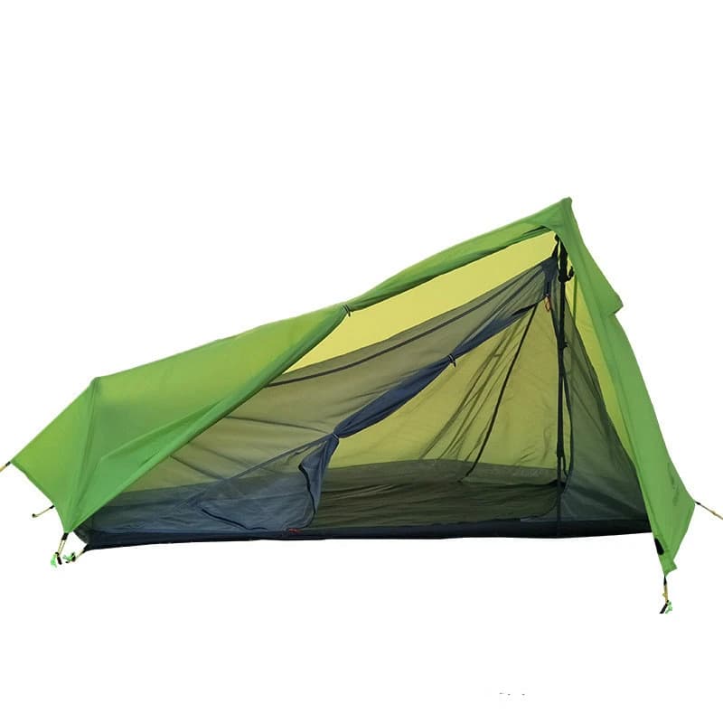 Ultralight outdoor curtain for a person, camping, hiking, curtain with nylon and silicone coating 15D double layer (no pole)