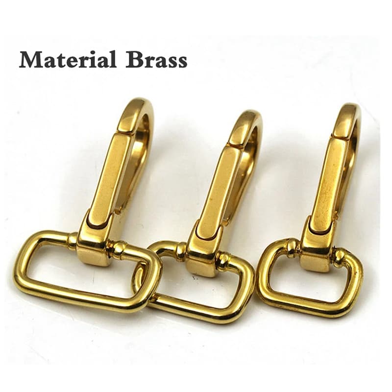 15-25 millimetri In Ottone Massiccio Snap Gancio Girevole Occhio Anello Trigger Catenacci Clip Per Il Mestiere Del Cuoio del Sacchetto Della Cinghia Della Cinghia collare dell'animale domestico Accessori Fai Da Te