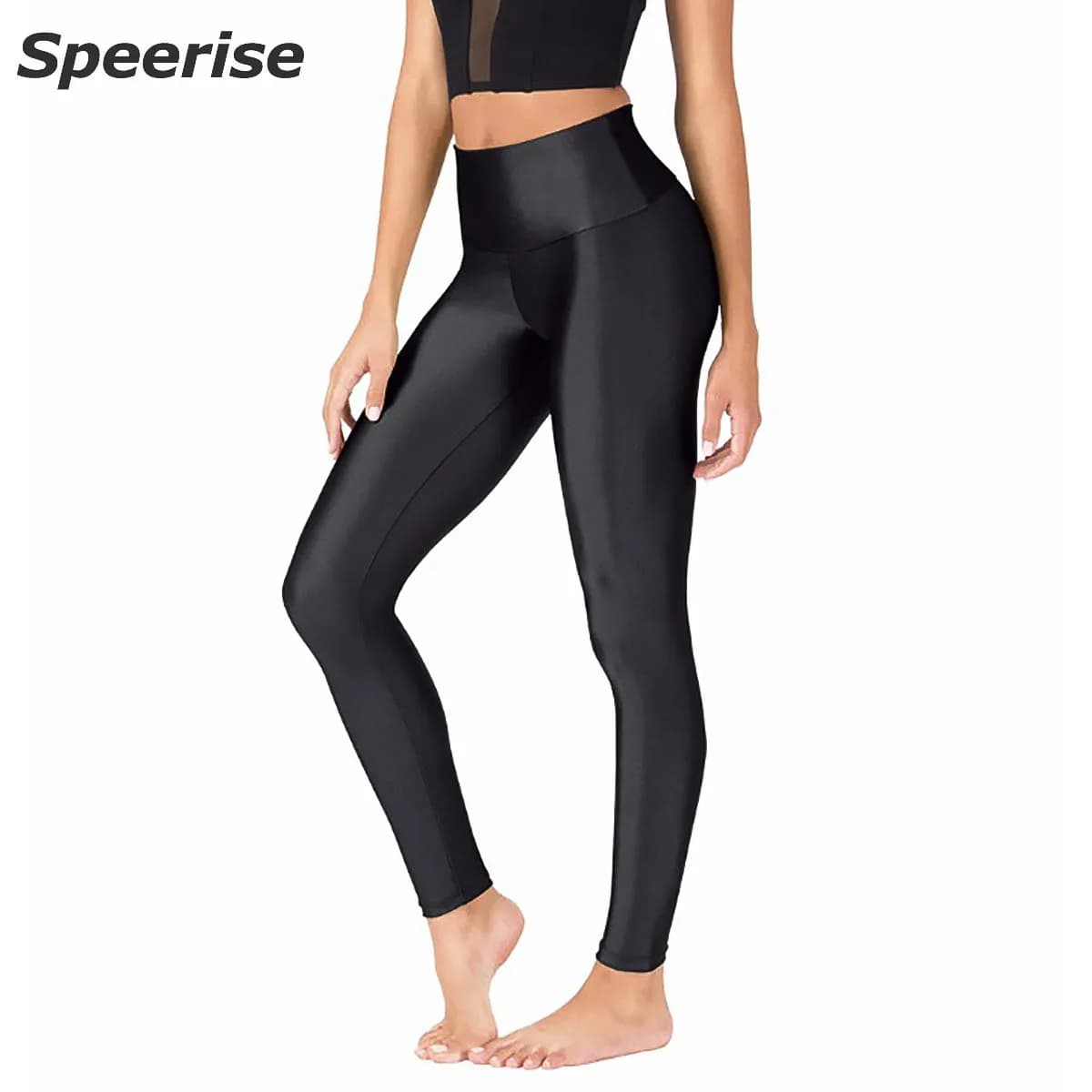 Speerise Pantaloni da esercizio per donna Allenamento Fitness Vita alta Sport Leggings da yoga Pantaloni da ballo Pantaloni da palestra per allenamento elastico
