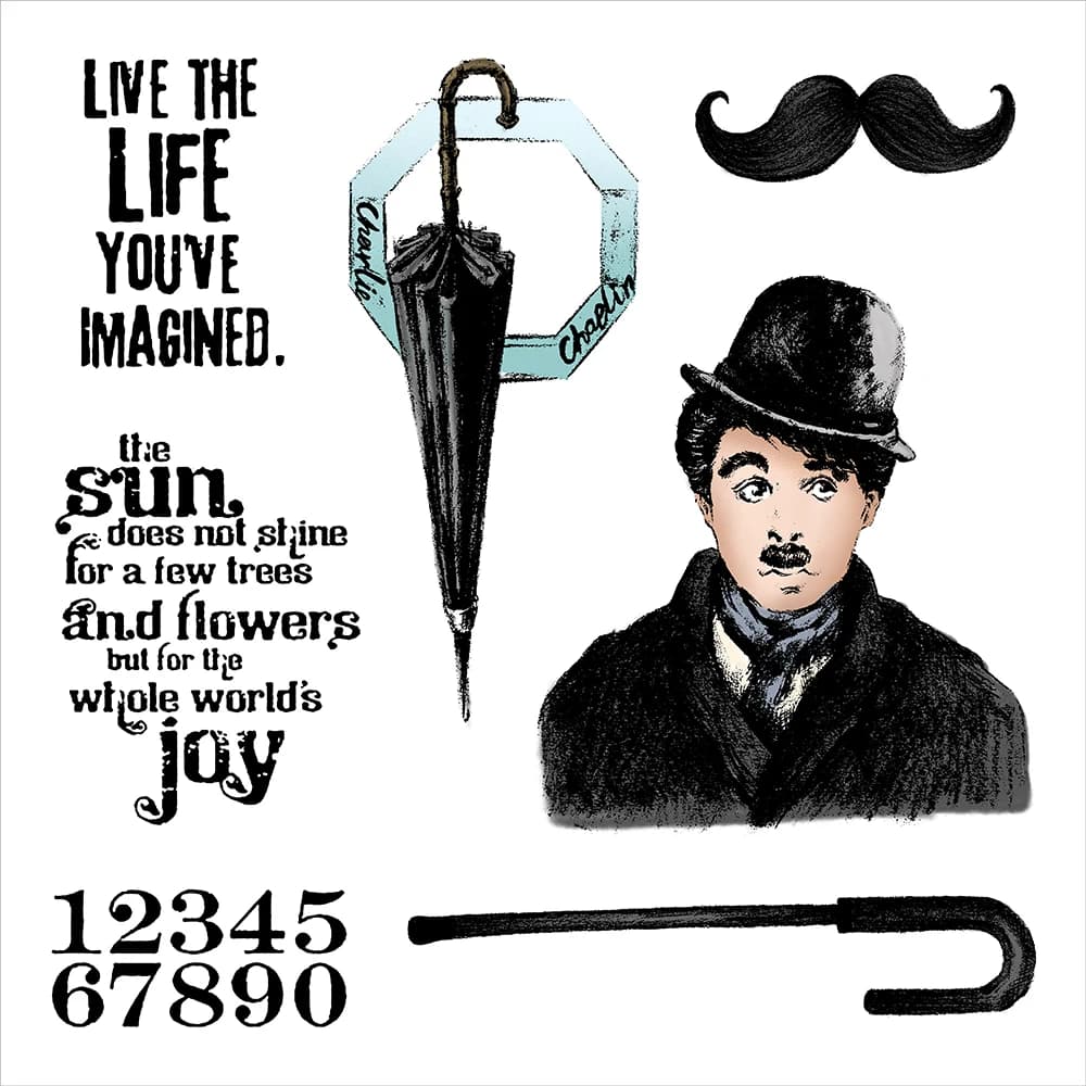 MangoCraft Mime Master Chaplin Cutting Dies Clear Stamp Set DIY Scrapbooking Stencil Decor Metal Dies Stamps For Cards Funny Joy