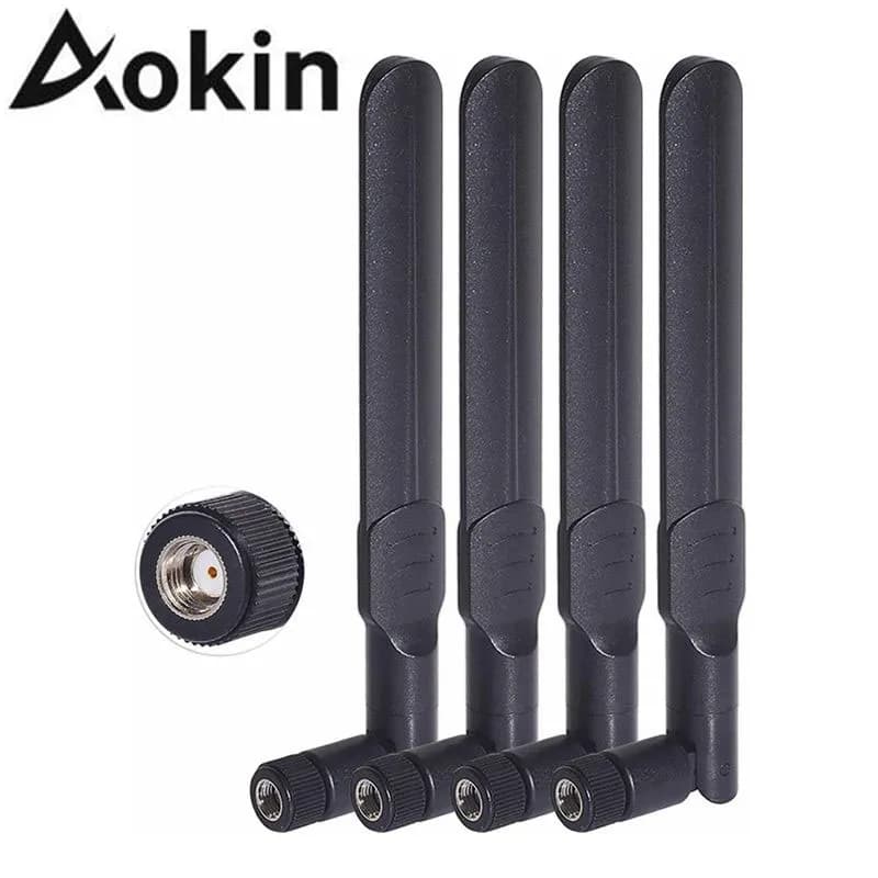 4 pz 2.4GHz 5.8GHz 8dBi RP-SMA SMA Antenna per Router WiFi Scheda di Rete Wireless Adattatore USB Telecamera IP di Sicurezza Monitor Video