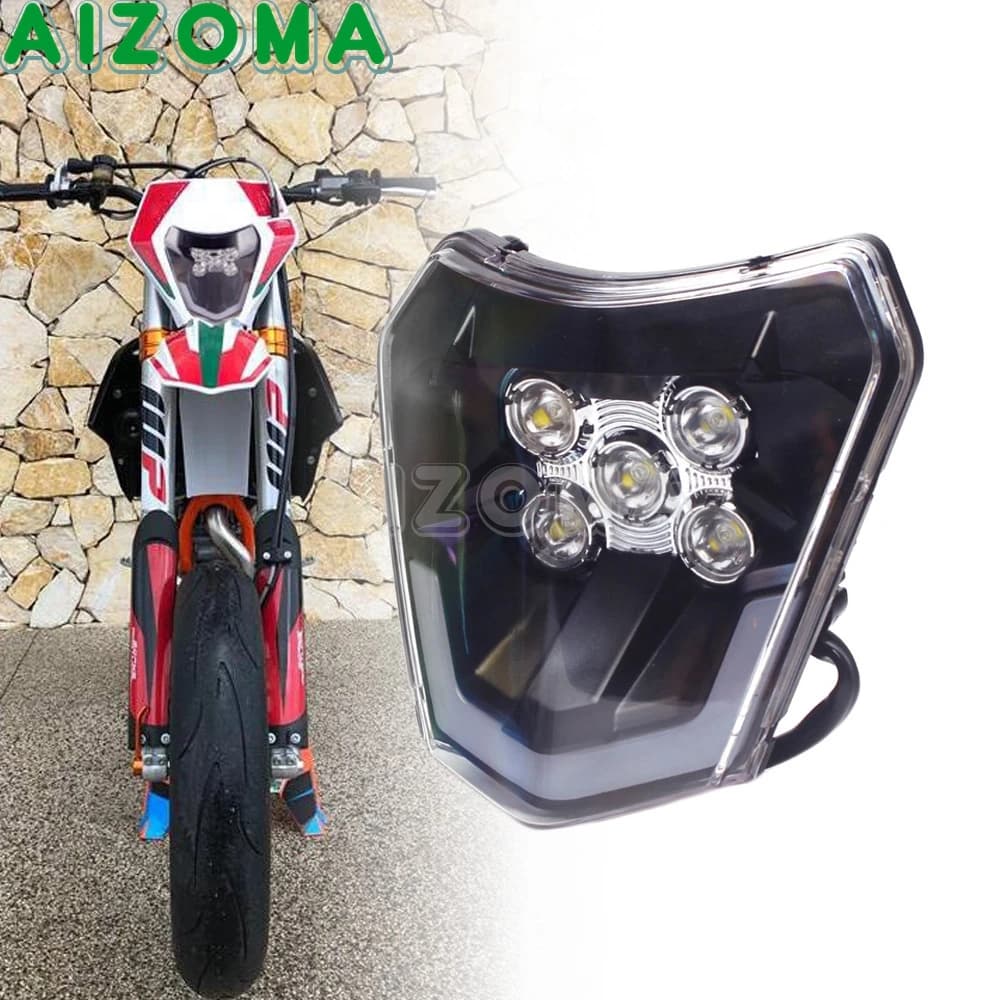 Moto Head Light LED faro del faro Dirt Bike Enduro per 250 300 350 450 500 690 EXC EXC-F TPI sei giorni SMC R ue usa