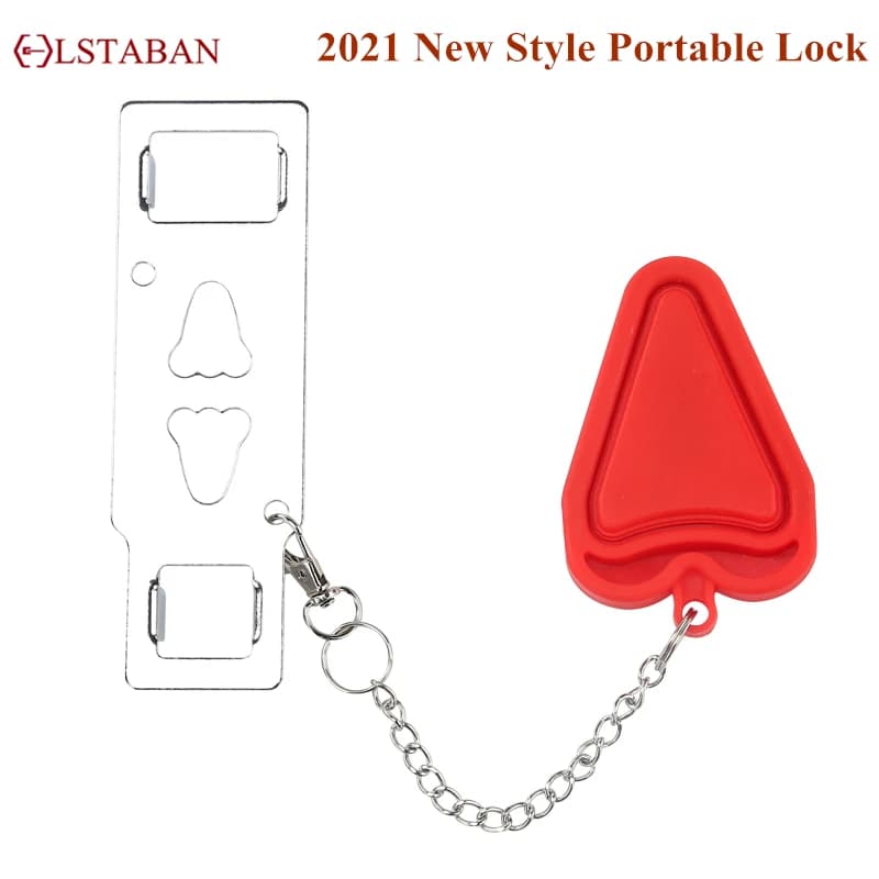 LSTABAN Serratura portatile autodifesa antifurto serrature di sicurezza fermo di sicurezza fermaporta sicurezza Hotel appartamento viaggi serrature di casa