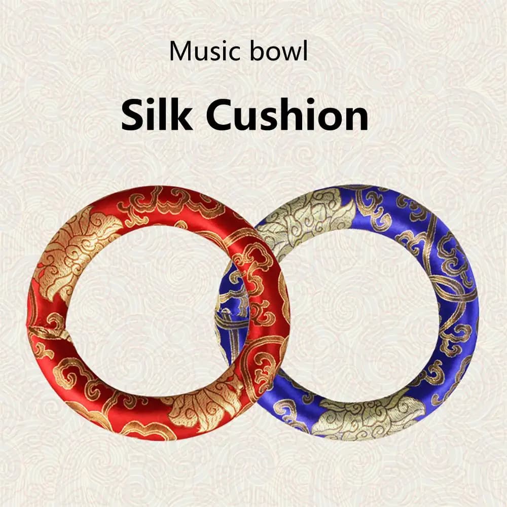 Singing Bowl Cushion Home Decoration Pad Musical Instrument Accessories Silk Mats for Yoga Meditation Buddhist Tibetan Bowls