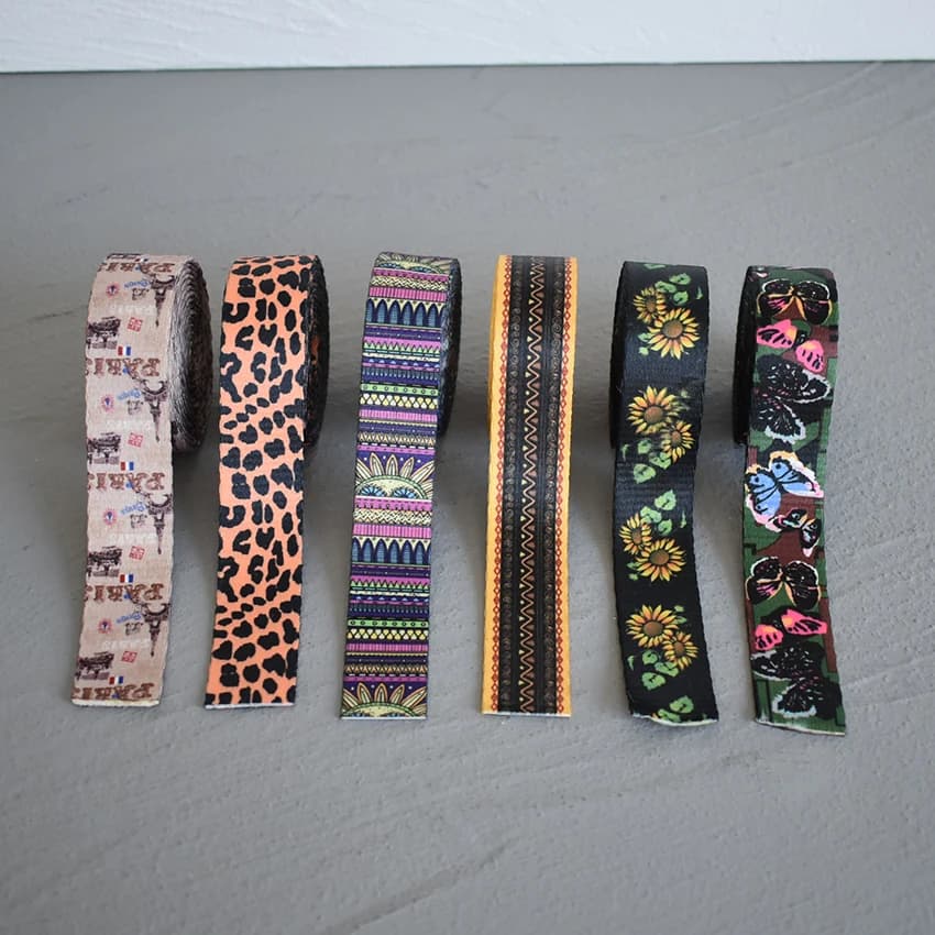 Nastro Stampato All'Ingrosso, 5 Iarde di Larghezza 25mm, 18 Colori, per Cinghie Bagagli, Corde, Collari e Guinzagli per Cani