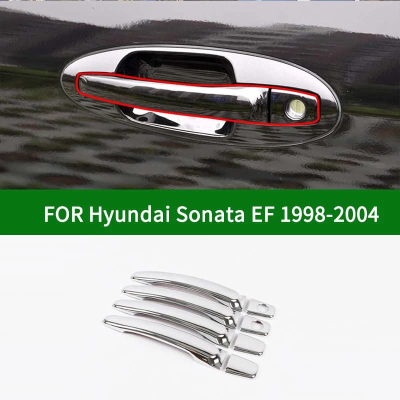 Esterno Chrome Silver Car Side Maniglia Bowl Cup Cover Trim per Hyundai Sonata Viv Prima Ef Sonica 1998- 2004 2001 2002 2003