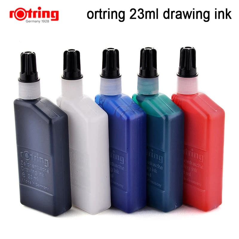Inchiostro da disegno Rotring 23ml Inchiostro per penna da disegno isografo nero/blu/rosso/verde/bianco 1 pezzo