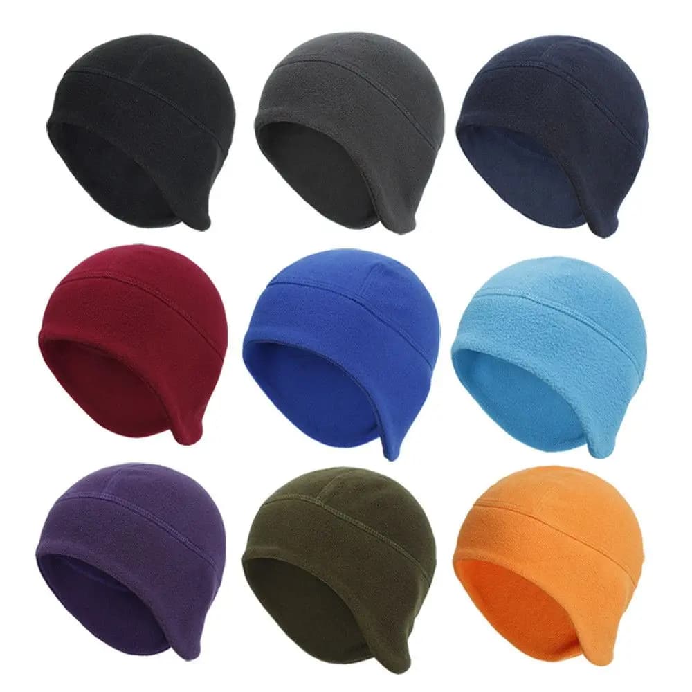 Berretto da ciclismo da pesca in pile polare da esterno con copertura per le orecchie Cappello caldo invernale Cappelli in pile unisex Cappello a cuffia