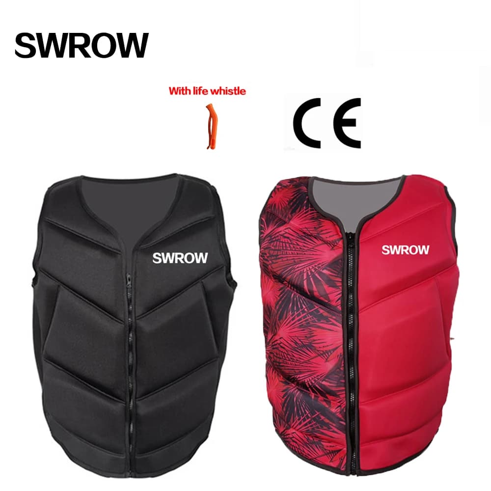 Giubbotto di salvataggio in neoprene, gilet da pesca, giacca d'acqua, sport, adulti, bambini, gilet di salvataggio, vestiti, nuoto, pattinaggio, sci, barche di salvataggio alla deriva