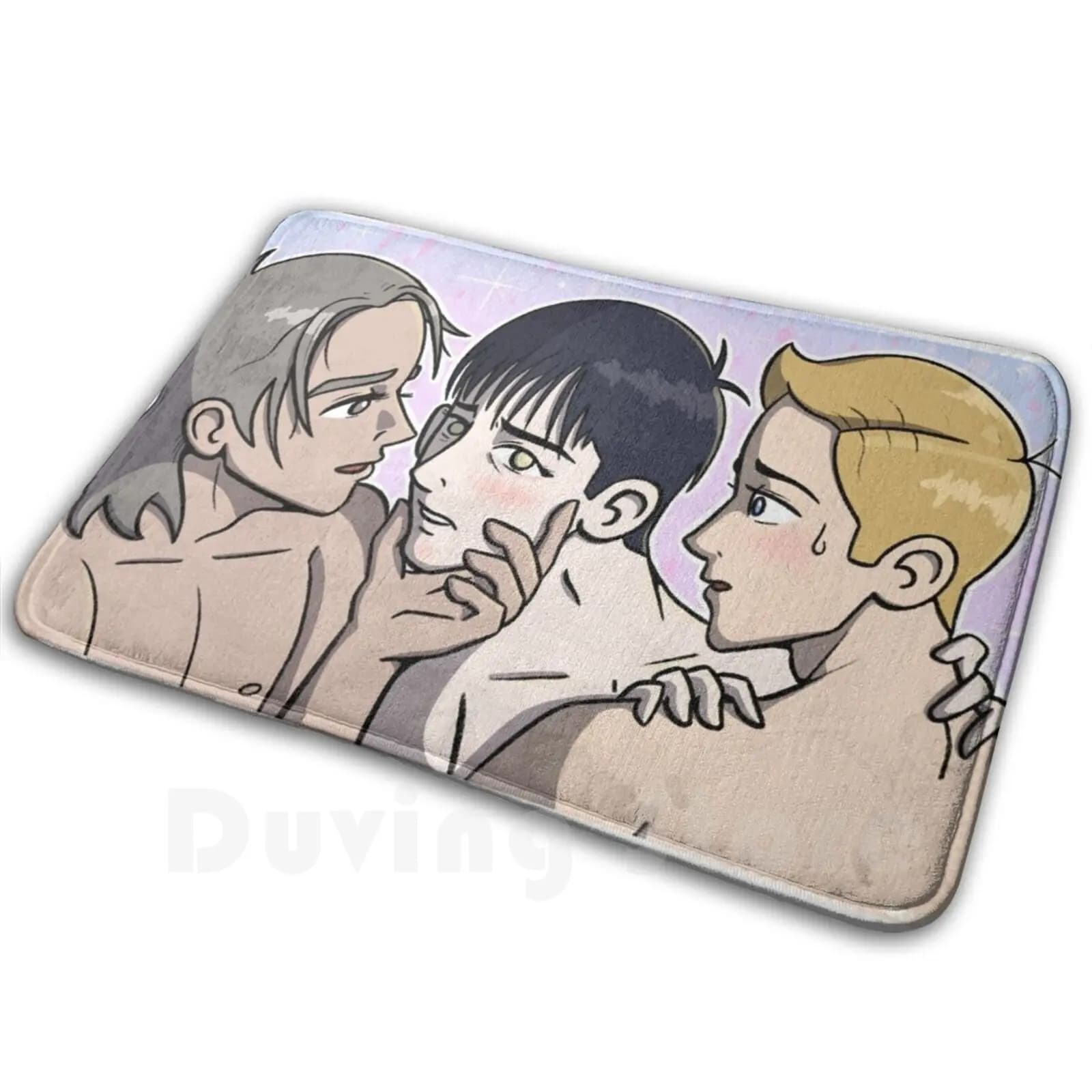 Three's Company Tappeto Tappetino Tappeto Cuscino Morbido Design grafico Orgoglio Uomo Uomo Ragazzi Tre Yaoi Mawha