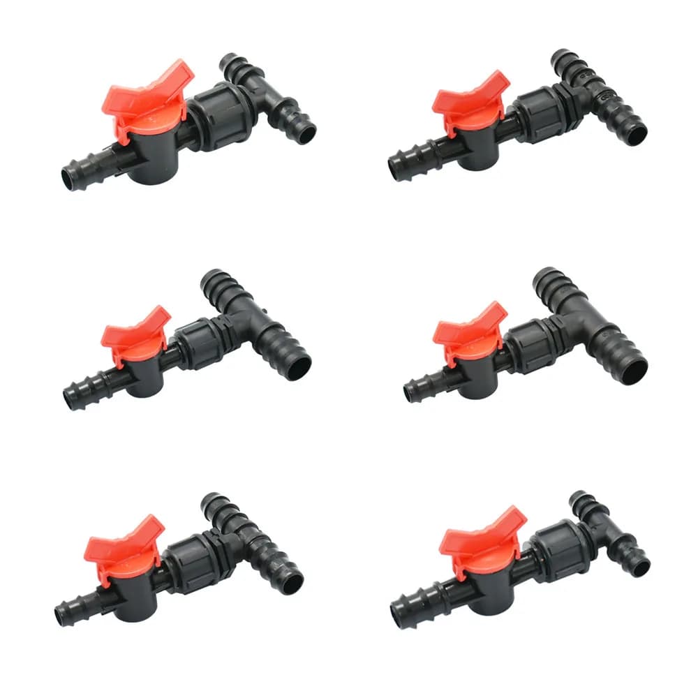 Drip Irrigation Pe Tube Tee Splitter 16/20/25mm Barbed Fittings Reducer Hose Transitional Coupling For PE Pipes