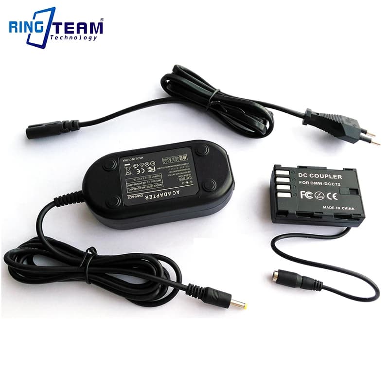 DMW-DCC12 + DMW-AC8 power adapter combined for Panasonic Lumix DMC GH3 GH4 GH5 G9 DMCGH4 DMC-GH4 cameras