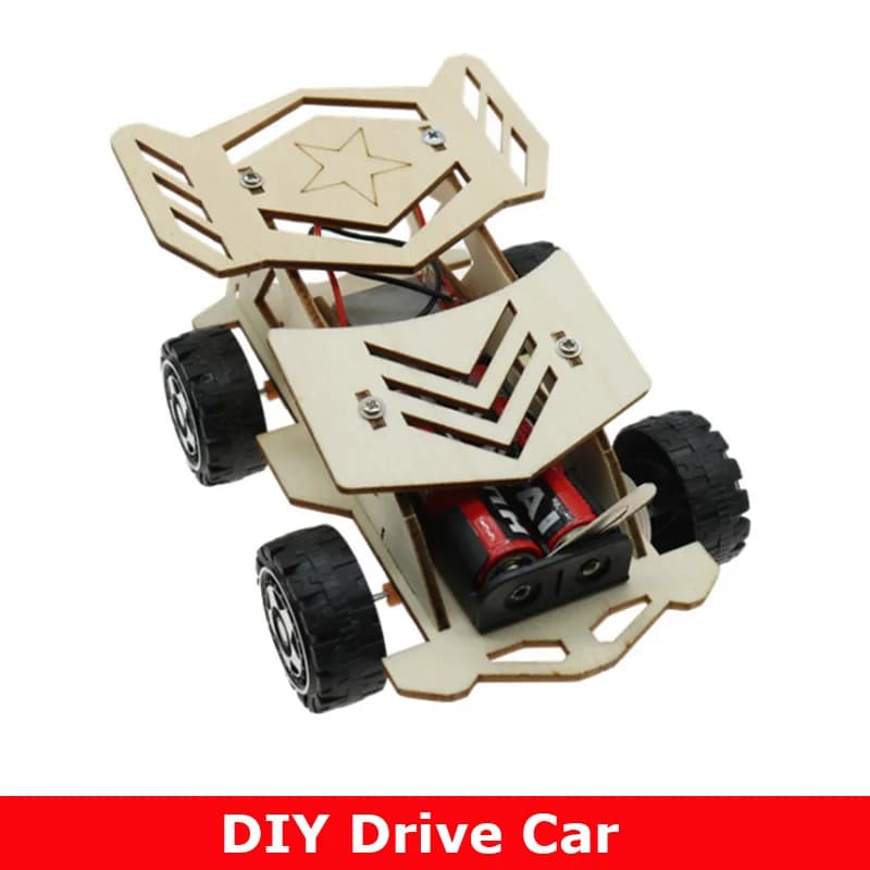 RC materiali per auto a quattro ruote motrici Kit di modelli di esperimenti scientifici fai-da-te creativi assemblare progetti di insegnamento dell'istruzione per i bambini