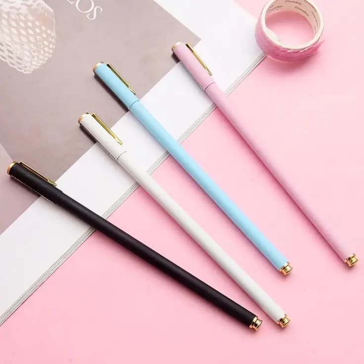 Nuovo 1PC di Modo di Kawaii Coreano 0.55 millimetri di Business A Sfera Inchiostro Nero Penna Neutro Penna A Sfera Scuola Cancelleria Per Ufficio forniture