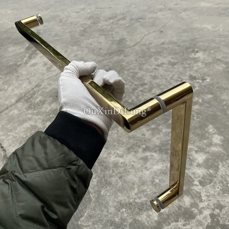 OFFERTA SPECIALE Maniglie per Porte Doccia in Vetro Senza Telaio in Acciaio Inox 304, Maniglie a L per Porte Bagno, Maniglie a Spinta e Trazione, Portasciugamani Durevoli