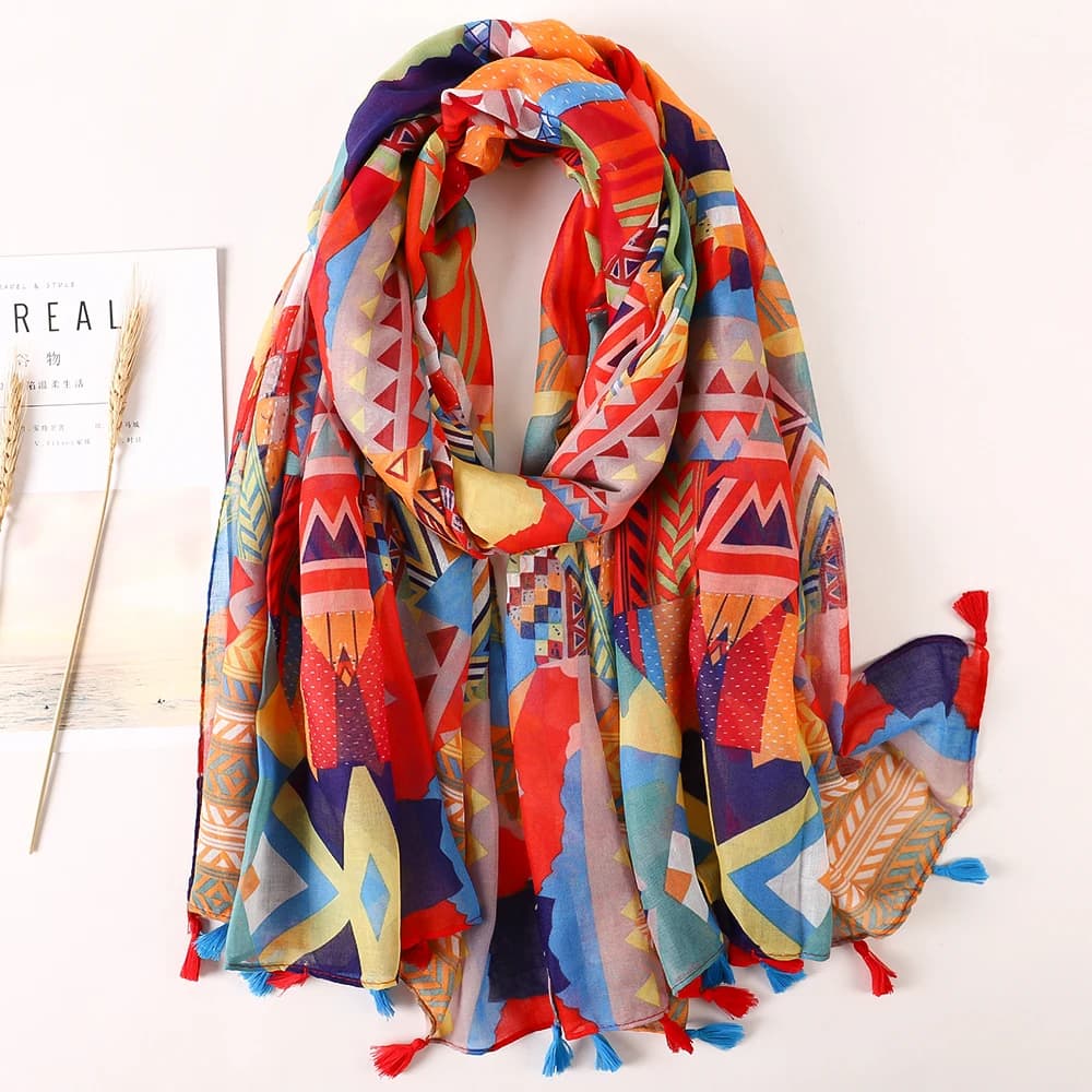 Luxury Brand 2021 Cotton Scarf Women Large Shawls Pashmina Muslim Hijab Foulard Design Print Lady Beach Stole Head Scarves Pareo