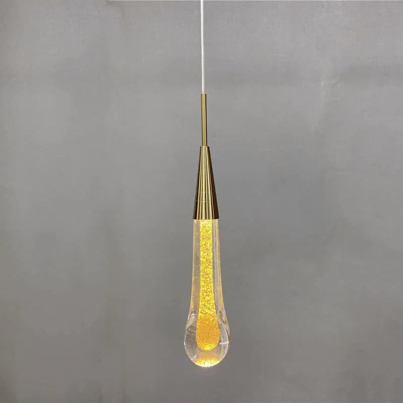 Camera da letto comodino lampada a sospensione in cristallo creativo semplice a forma di goccia lampade a sospensione Bar bagno decorazioni per la casa lampade a sospensione