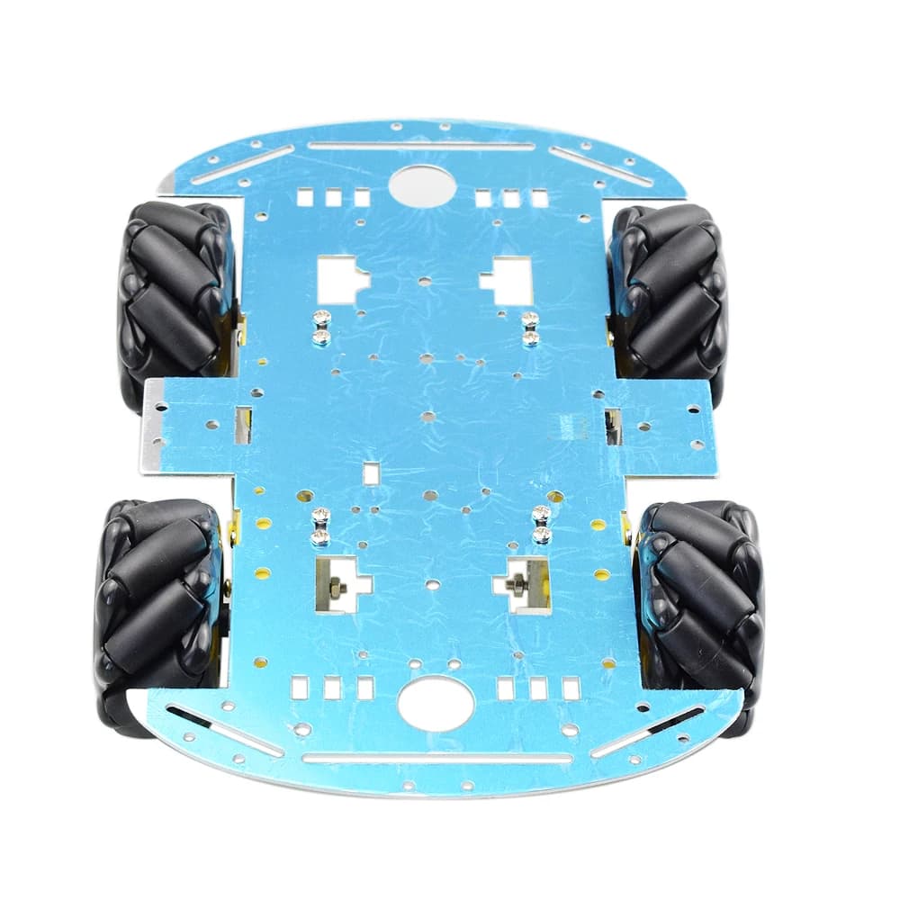 Omni auto robot frame kit with aluminum Mecanum wheel with 4-piece TT motor for DIY Toy Parts Arduino Raspberry Pi