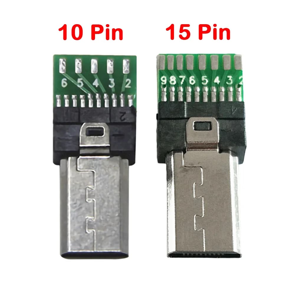 15-pin 9-pin Mini-USB PCB Connector for Sony Xperia Digital Camera MP3 M C1904 Micro USB Connector Plug Data USB Male Jack