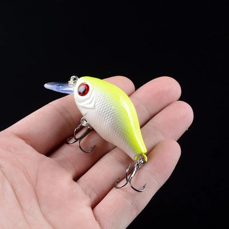 1 pz Crankbait Fishing Lure 5.5Cm 9g Hard Minnow Wobbler Fat Crank Leurre Fishing Tackle Isca esca artificiale Pesca Fishing Lure