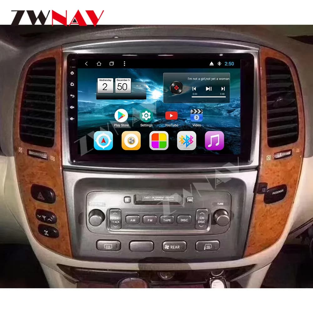 Android 13 Per Land Cruiser 100 LC100 Per Lexus LX470 2002-2008 Autoradio Lettore Multimediale di Navigazione GPS Radio Carplay