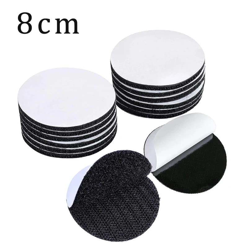 5-20 pcs 8 cm Black Strong Auto Wall decal Fixing points Wall decal Sofa Zerbino Rug Anti-slip Resistance Temperature Resistance Hook Loop