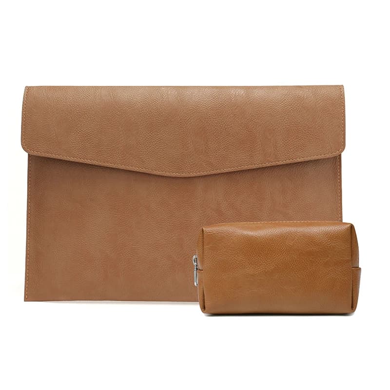 Borsa per Laptop cartella in pelle PU per Macbook Air Pro 13 M1 custodia borsa per Notebook per HP XiaoMi Air 13 Pro custodia per Laptop di lusso da 14 pollici