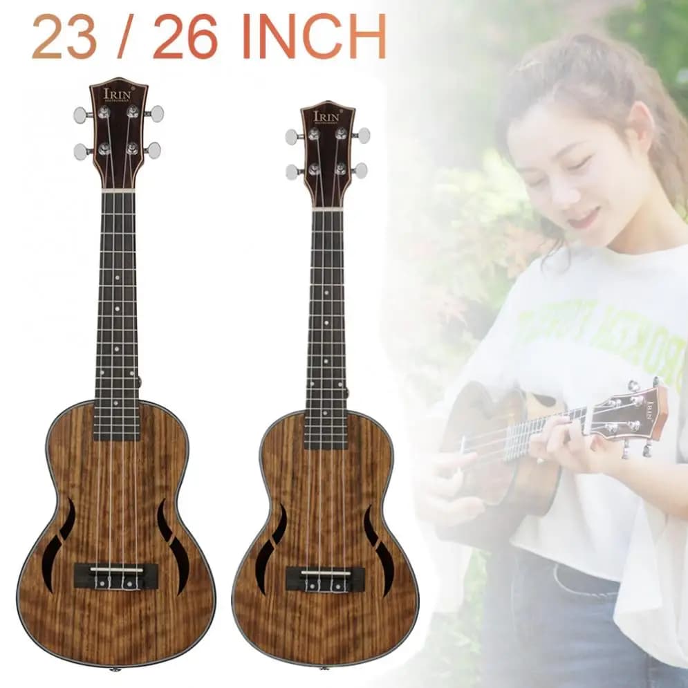 1 pz Ukulele 23 / 26 Pollici Concerto Tenore Ukulele Legno di Noce 18 Fret Quattro Corde Hawaii Chitarra Strumenti Musicali