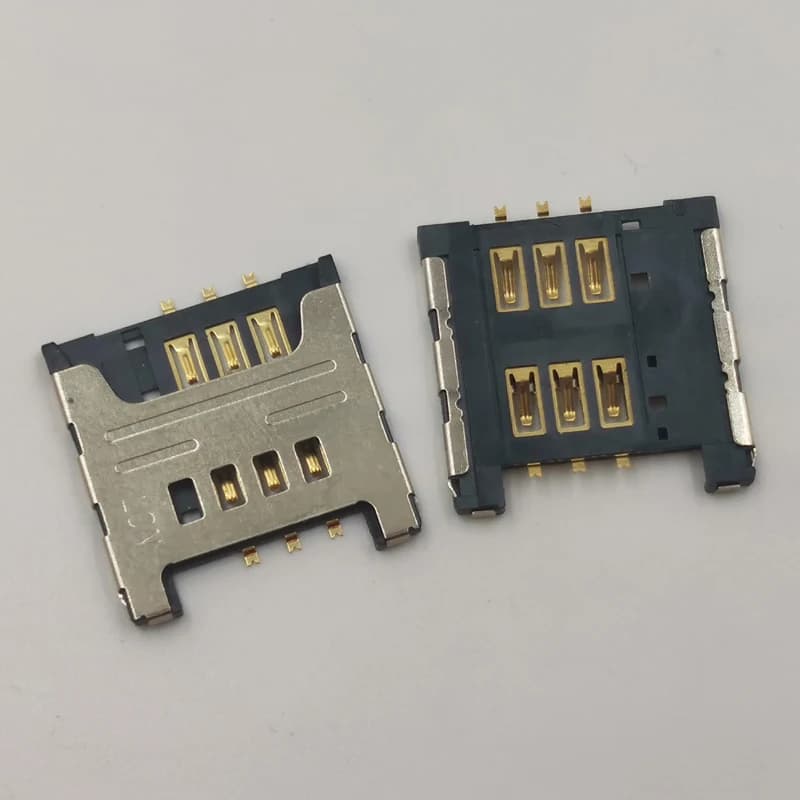 Presa per scheda Sim lettore 2 pezzi per Samsung Galaxy I519 I9008L I9008 S3650 W609 S3850 W799 C3750 I9228 connettore supporto vassoio Slot