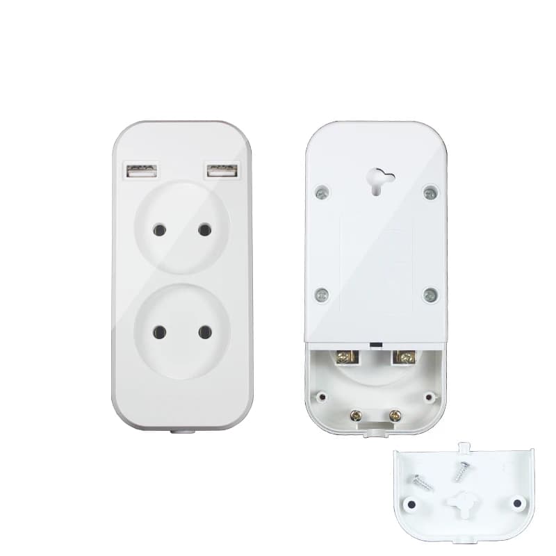 2024 new EU multi-faceted socket laptop 2 USB ports for mobile phones 1200W 250V, for tablet smartphone P7