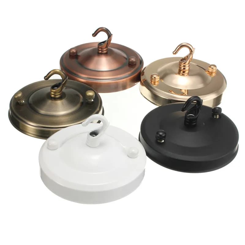 Gancio base lampada diametro 105 mm vintage retrò antico soffitto rosa gancio porta targa lampadina raccordo lampadario accessorio lampada