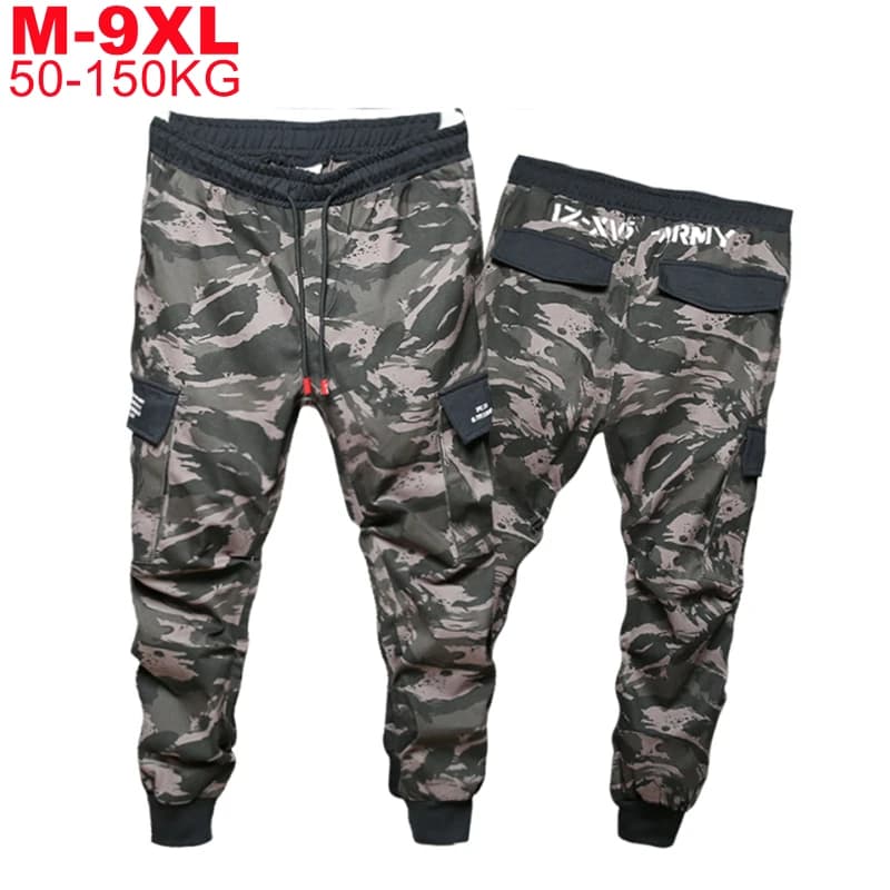 Men's mimetic sports pants Plus Size 10xl 9xl jogging pants Hip Hop men's pants green mimetic pants Men's sportswear