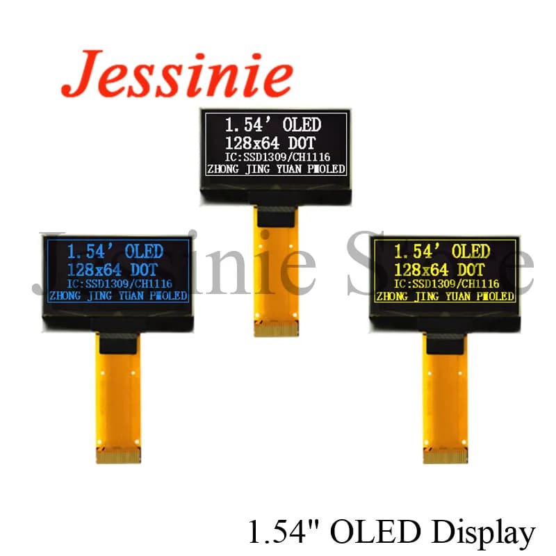 Modulo OLED da 1.54 pollici schermo LED LCD da 1.54 "12864 Display 128*64 SSD1309 CH1116 bianco blu giallo SPI/IIC/parallelo per Arduino