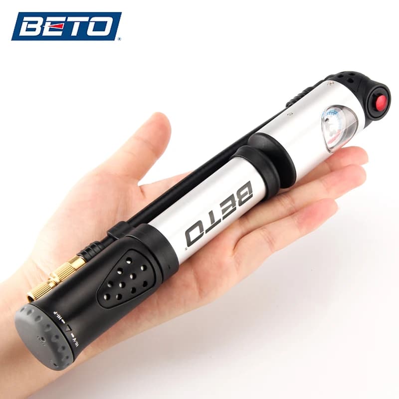 BETO MP036 300psi Bicicletta Presta Schrader Gonfiaggio Dei Pneumatici MTB Forchetta Portatile Pompa di Aria Bici Da Strada Ciclismo Mini Manometro Aria di pompaggio