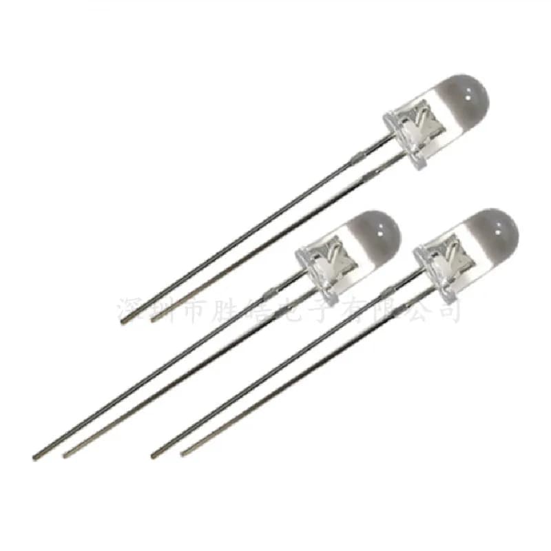 100 pcs/round transparent 5mm bright water excellent light green white yellow blue diode emission LED bulbs F5