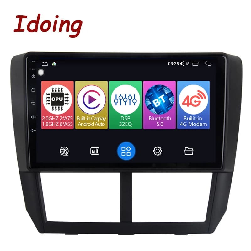 Idoing 9"Android Radio Head Unit For Subaru Forester WRX 2008-2014 Car Multimedia Video Player Navigation GPS Plug And Play DSP