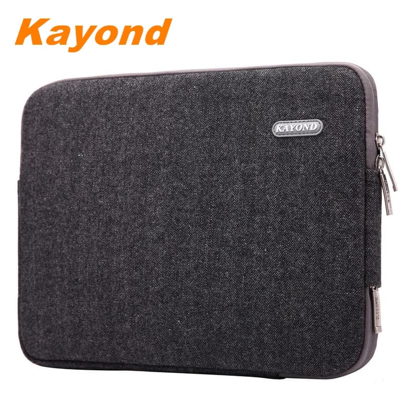 Borsa per laptop di marca Kayond 13,14,15,17 pollici, custodia in lana nera per MacBook Air M1, PC per computer portatile Pro, Dropship