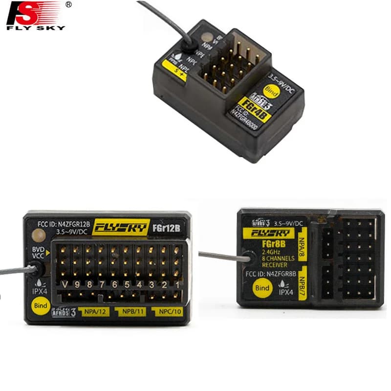 FGr4B FGr8B FGr12B 2.4GHz 4/8/12CH PWM PPM Ibus Receiver for AFHDS3 Transmitter for PL18 / NB4 / NB4 Pro Lite RC Car Boat