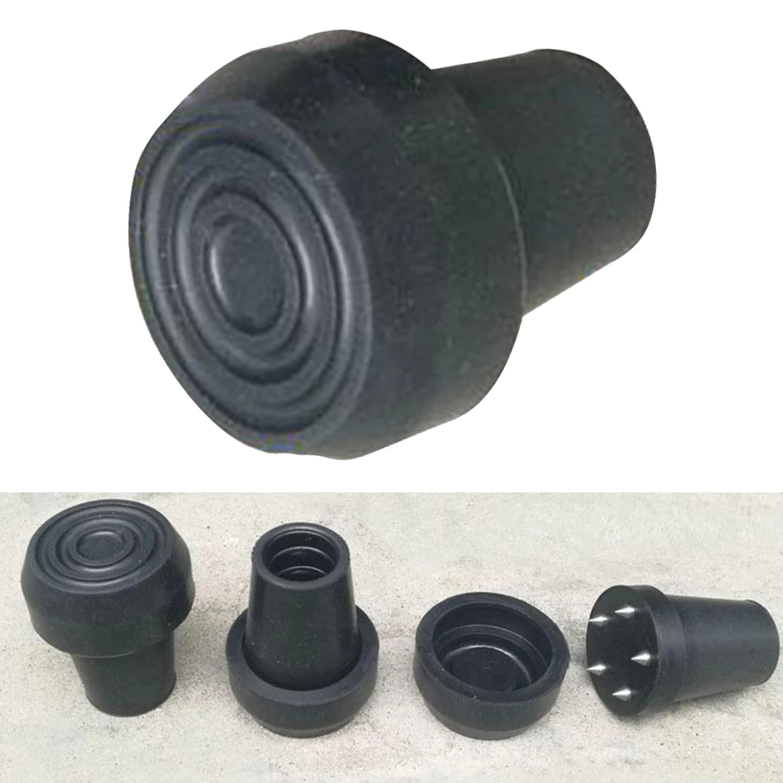 Anti-metal foot cushions for all terrain 5-point crutches accessories for walking sticks winter snow trekking stick