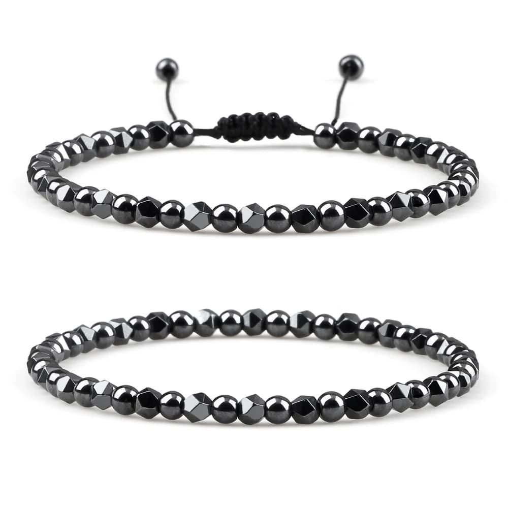 Braccialetti con perline da uomo in ematite irregolare da 4 mm Braccialetti e braccialetti con perline di pietra lavica naturale occhio di tigre Gioielli classici da donna Pulsera