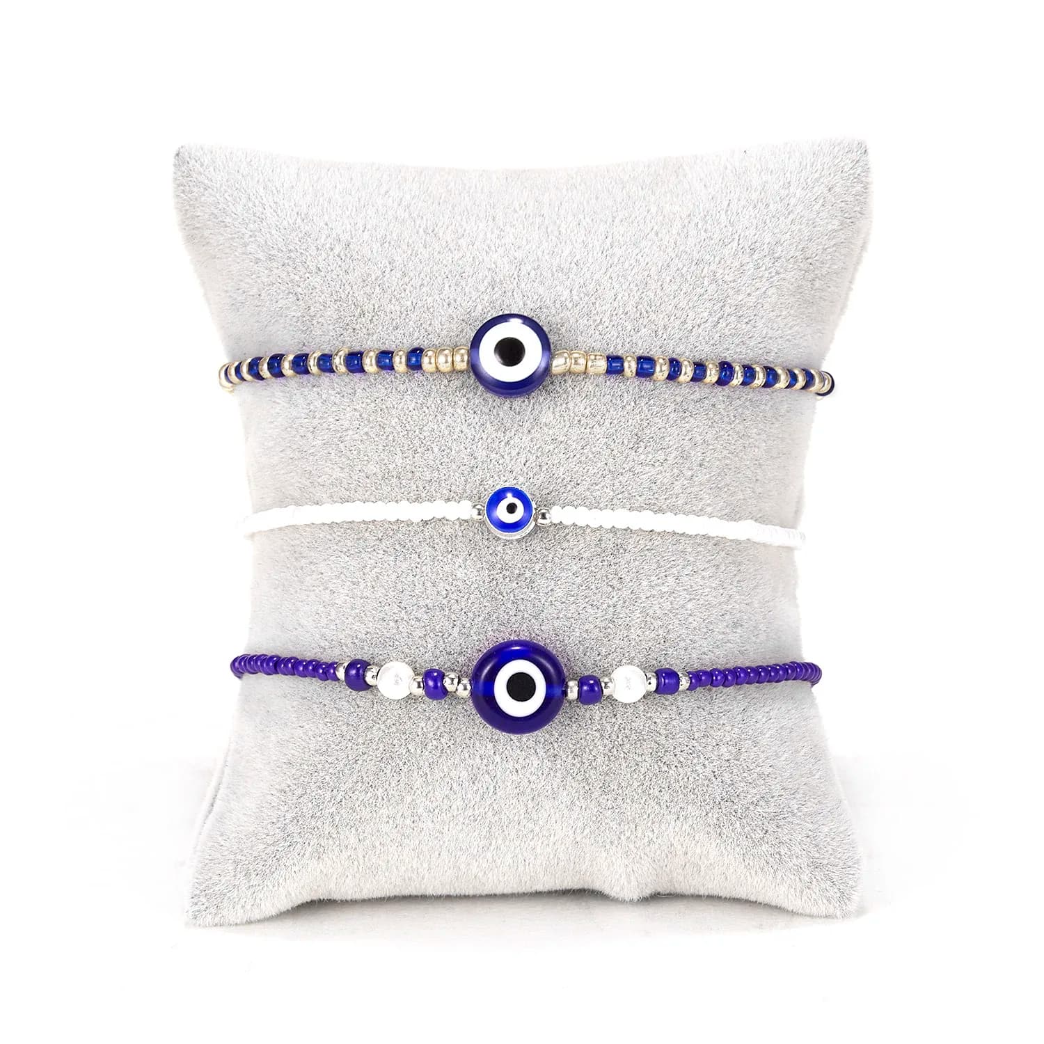 Rinhoo Bracciale con ciondolo Hamsa Lucky Blue Eye Classico braccialetto con ciondolo turco malocchio per regalo di gioielli di amicizia fatti a mano da donna