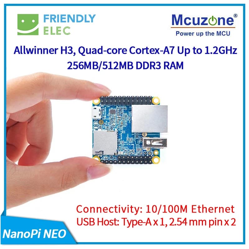 NanoPi NEO 512M Allwinner H3 Quad-core Cortex-A7 (Runs u-boot,Ubuntu-Core) 4G LTE(CAT1-EU),case