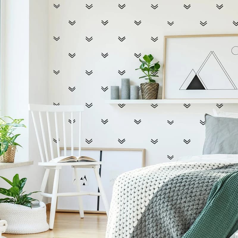 55 pezzi adesivo da parete geometrico scandinavo freccia asilo nido per bambini camera dei bambini triangoli modello freccia adesivo da parete camera da letto decorazione in vinile